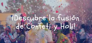 Fusión de confeti y holi