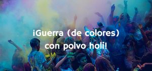 Guerra con polvo holi